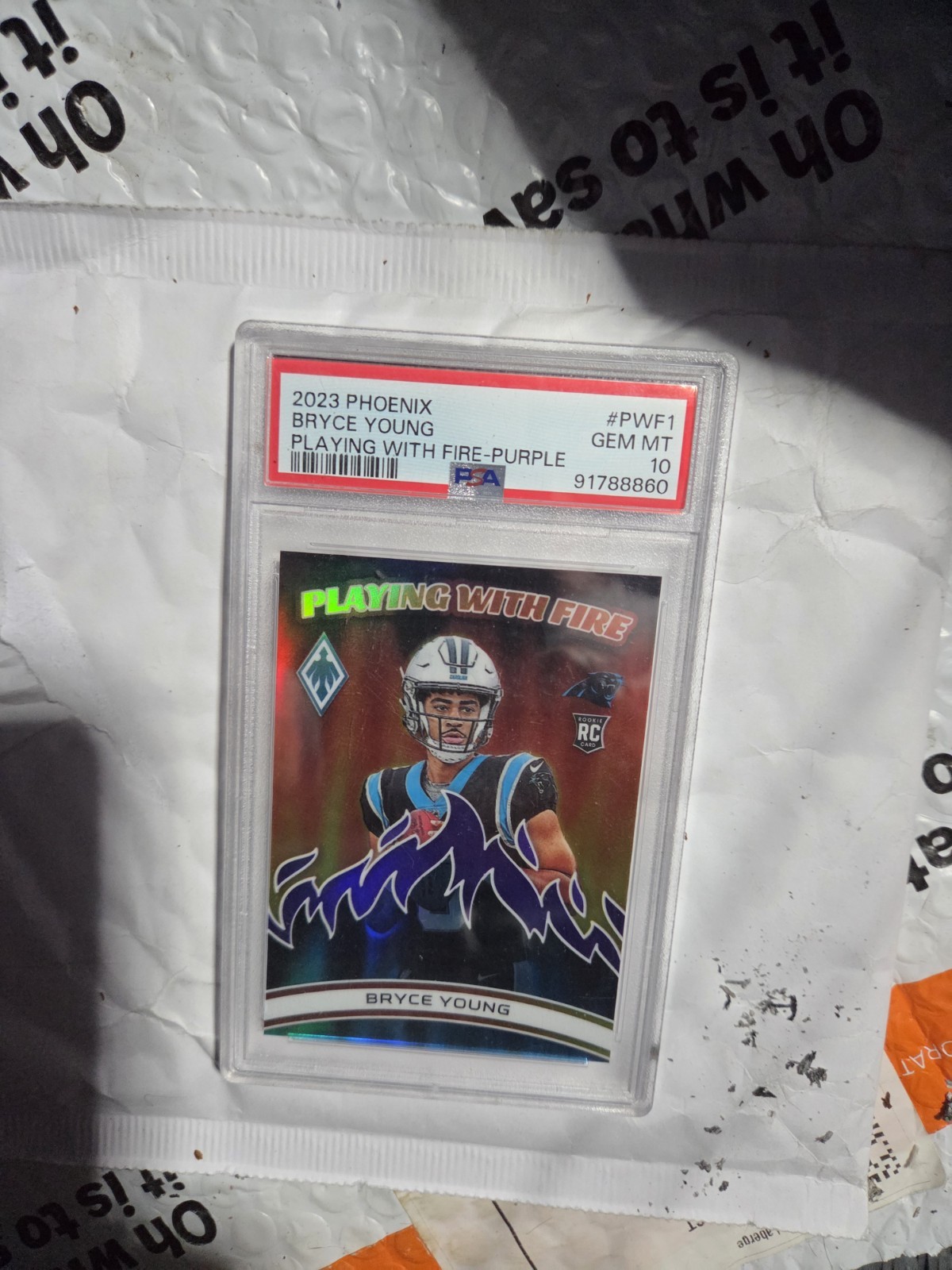 Bryce Young Panini Phoenix Playing With Fire #PWF1 Purple