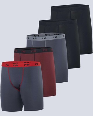 Real Essentials 5 Pack: Mens Compression Shorts - Quick Dry Small Set 3