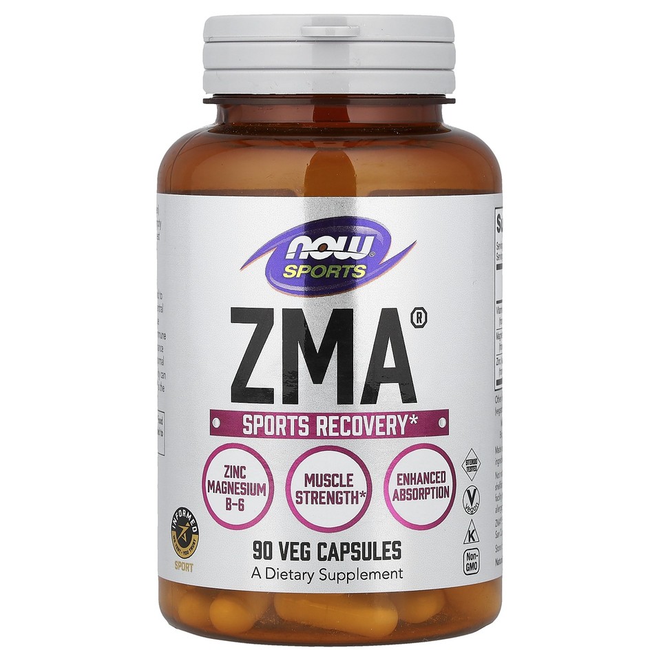 Now Foods Sports ZMA Sports Recovery 90 Capsules GMP Quality Assured