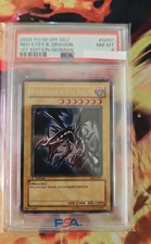 Yugioh Slab Rotäugiger blauer Drache PSA 8 SDJ-G001 1 Auflage