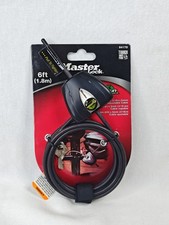 NWT MASTER Lock PYTHON 6 FT Adjustable Locking Cable 8417D Bike Lock NEW