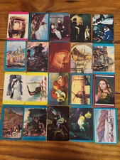 Vintage Playing Swap Card US Lithograph Blank Back Animals Landscapes Lot Of 20