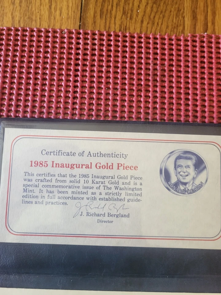 Ronald Reagan 1985 pieza de oro inaugural Foto 2 de 4