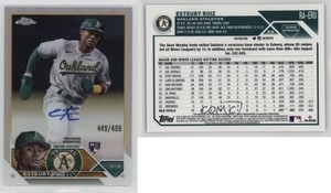 2023 Topps Chrome Rookie Auto Refractor /499 Esteury Ruiz #RA-ERU Auto RC