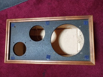 Wharfedale W40d speaker cabinet real wood vintage 3 way x-over