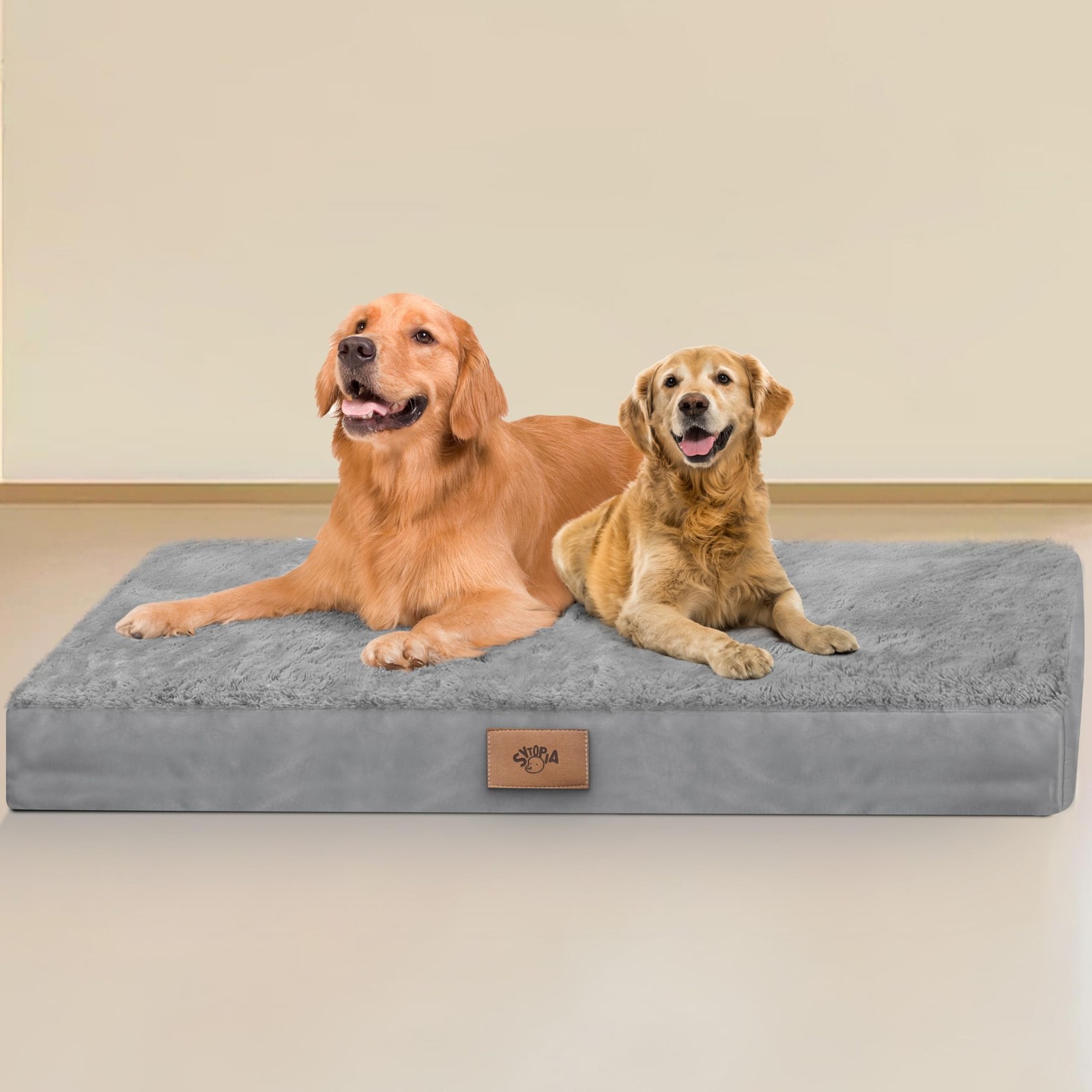 Sytopia Chew Proof Dog Beds for Large Dogs Orthopedic, 42 Inch Indestructible...