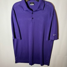 Nike Golf Polo Dri-Fit Polo Shirt Men's Large Purple Short Sleeve Standard Fit