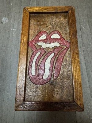 The Rolling Stones Vintage Handmade Hand Painted Wooden Box ULTRA RARE!!!!!