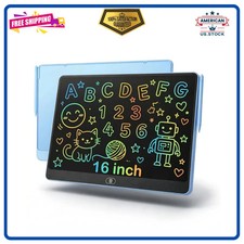 16 Inch LCD Writing Tablet Colorful Electronic Doodle Board Drawing Pad Blue