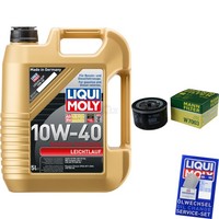 Mann Inspektionspaket 5L Liqui Moly 10W-40 FüR Alfa Romeo GT 1.9 JTD 147