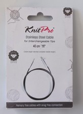 KnitPro Black Silver Fixed IC Knitting Cable-...