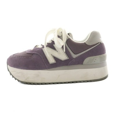 New Balance 574+ Sneakers Thick Sole US7 Purple WL574ZSP /SS  OS Ladies