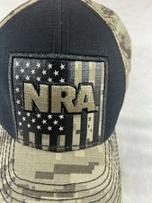 NRA American Flag Adjustable Cap Buck Wear Hunting Trucker Hat
