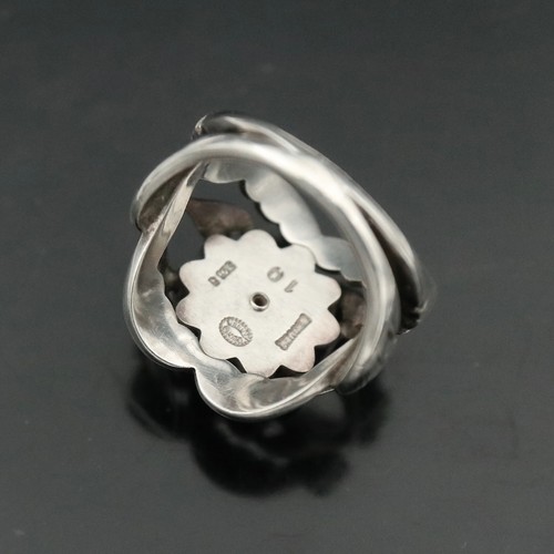 Georg Jensen. Sterling Silver Ring with Moonstone #10 - Moonlight Blossom - 51mm - Picture 3 of 3