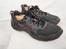Asics Gel-Venture 9 Trail Running Shoes Grey Red Men’s Size 11 .5 Laced Comfort