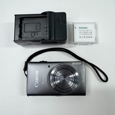 Canon PowerShot ELPH 130 IS 16MP Digital Camera Silver - w/ Batt -DAMAGED SCREEN