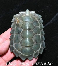 3.6''Hongshan Culture Hetian Jade Carving Tortoise Turtle Shell Pendant