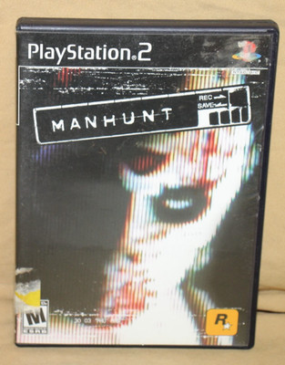 Manhunt Sony PlayStation 2 2003 CIB Manual & Reg Card Rockstar Games Tested