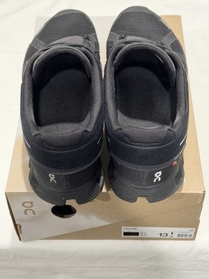 On Running Cloud 6 Black Sneakers - Mens Size 13 - Comfortable Unisex Shoes