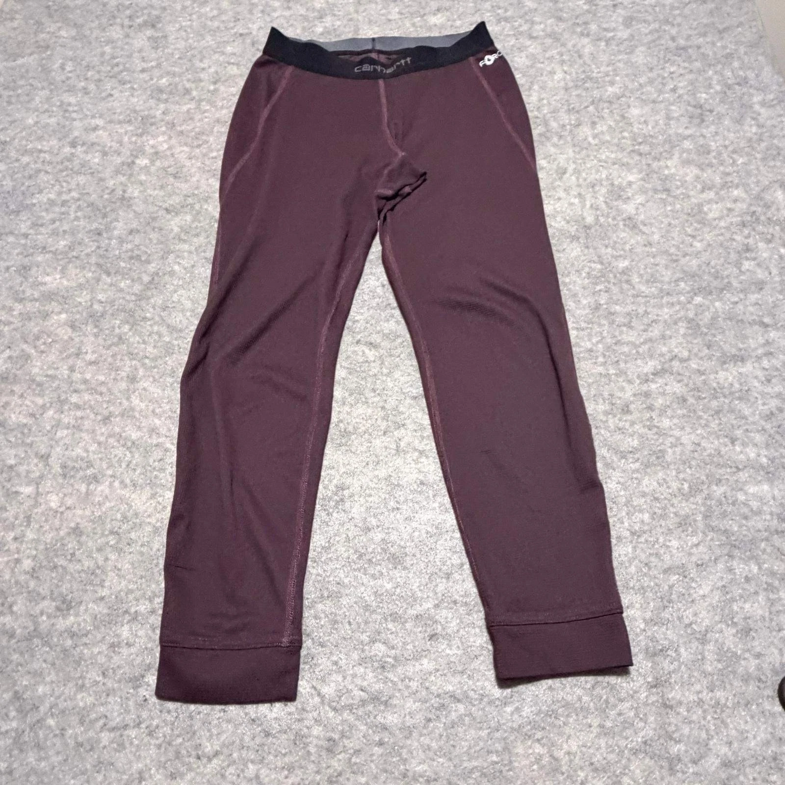 Carhartt Force Mens Base Layer Leggings Wine Purple Thermal Pants BL136 Size M
