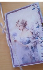 Junk Journal Booklet "FROST FAIRIES" Christmas Pink Holiday LG 9X6 40pgs