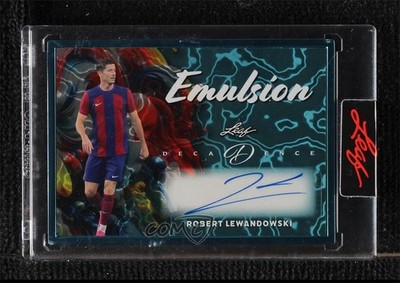 2024 Leaf Decadence Emulsion Turquoise 6/10 Robert Lewandowski #E-RL1 Auto 7y2
