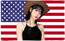 Chaewon American Flag 3x5 Ft,Chae-Won tapestry kpop flag, For College Dorm Ro...