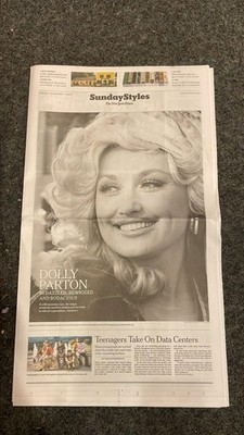 The New York Times Sunday August 30 2026 DOLLY PARTON Bedazzled,Bewigged and...