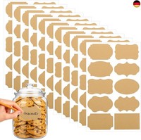 200 StüCk Kraft Etiketten Aufkleber Zum Beschriften Marmeladen Etiketten