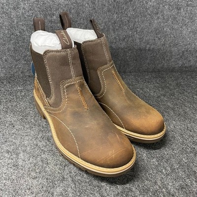 CLARKS Morris Easy Chelsea Boots Men's Size US 8 M Beeswax Leather