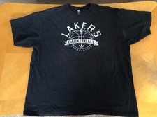 LAKERS Basketball NBA Adidas Black T-Shirt Size 2XL