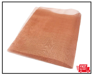 Copper Screen Woven Mesh Screen 12'' X 40'' - 99.9% Pure Copper #40 Mesh, Aperture