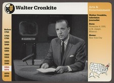 Walter Cronkite  Story of America History Card Arts Entertainment