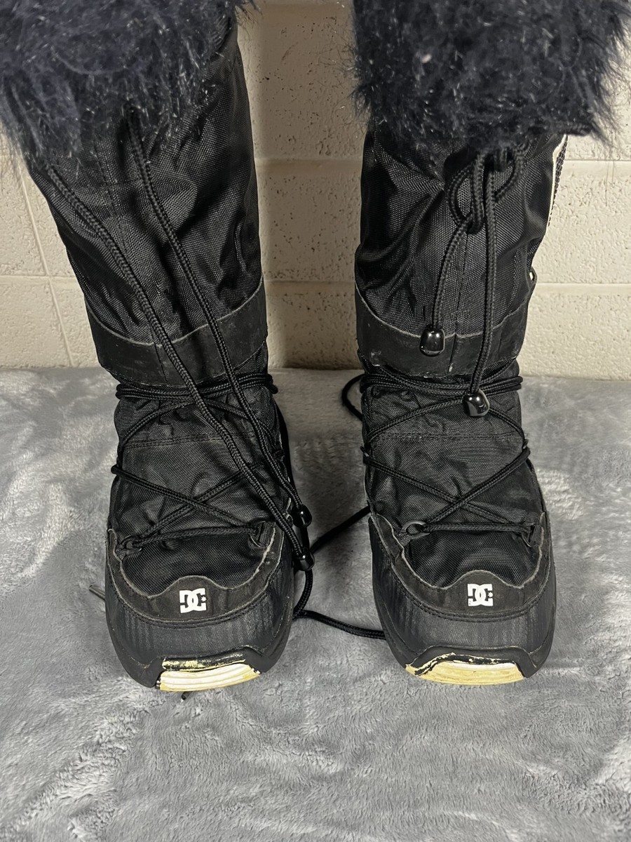 VTG DC Chalet 2.0 LE Snow Boots Women's 5-6 BlackFaux Fur