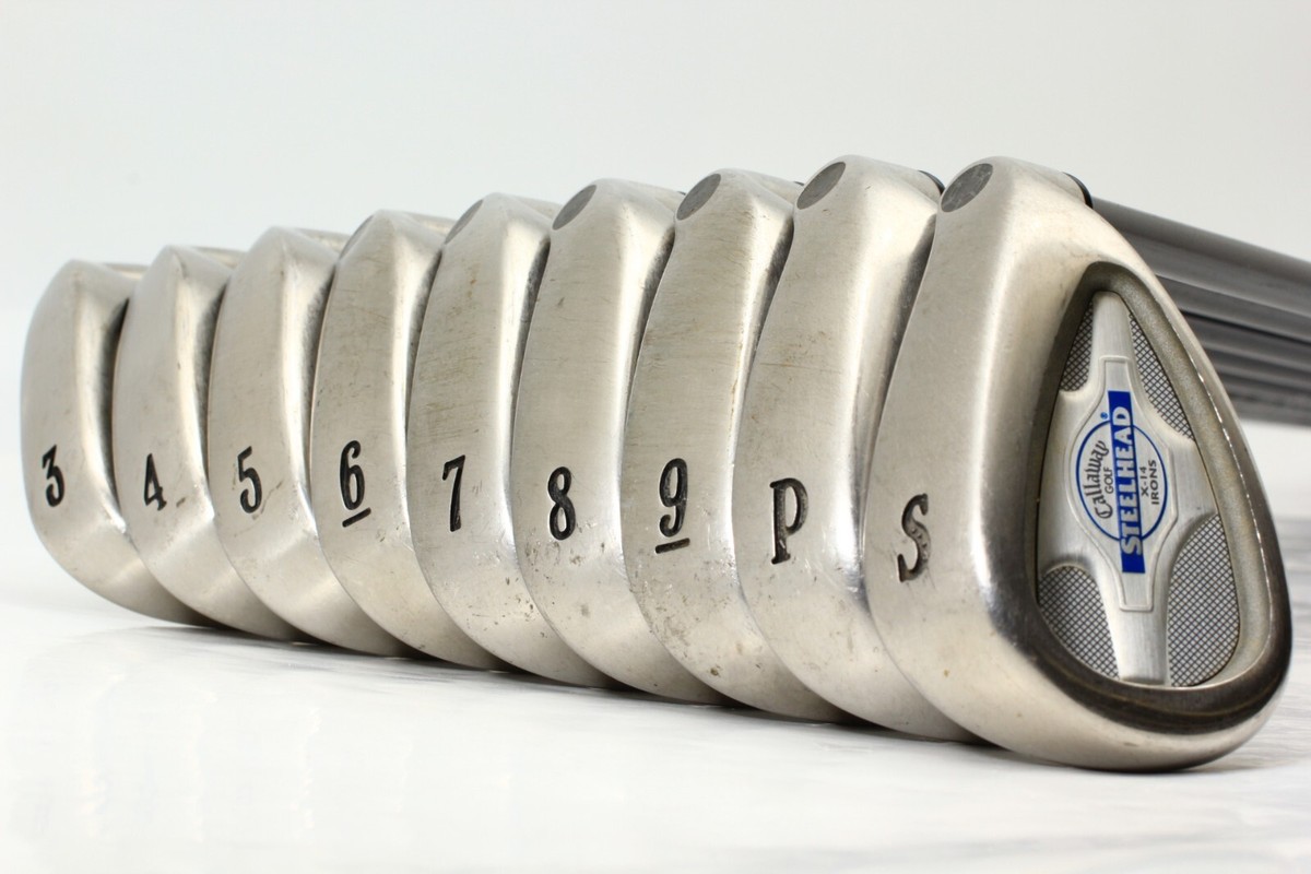 9Pcs Callaway X-14 3-4-5-6-7-8-9-P-S Iron set JV STEELHEAD R