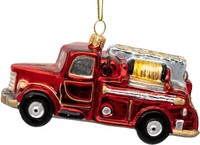 Sikora BS754 Feuerwehrauto Christbaumschmuck Glas Weihnachtsbaum AnhäNger