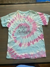 Vtg 90s Hanes classics Haight Ashbury Tshirt-Tie Dye San Francisco Single Stitch