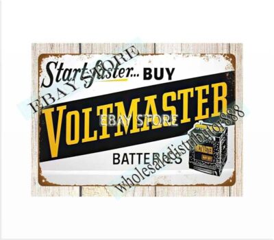 wall hanging ornaments VOLTMASTER BATTERIES metal tin sign