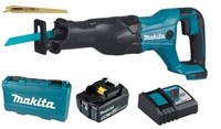 Makita DJR186ZK Akku-ReciprosäGe 18V SäBelsäGe + 1X Akku 5Ah + LadegeräT + Koff.