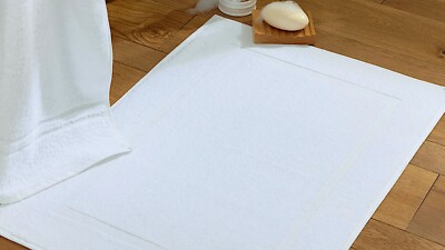 12x Hotel Badematten Handtuch Bilderrahmen Design Badvorleger 100% Reine Baumwolle
