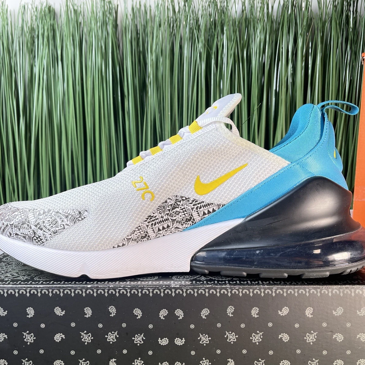 Air max 270 clearance white yellow and blue