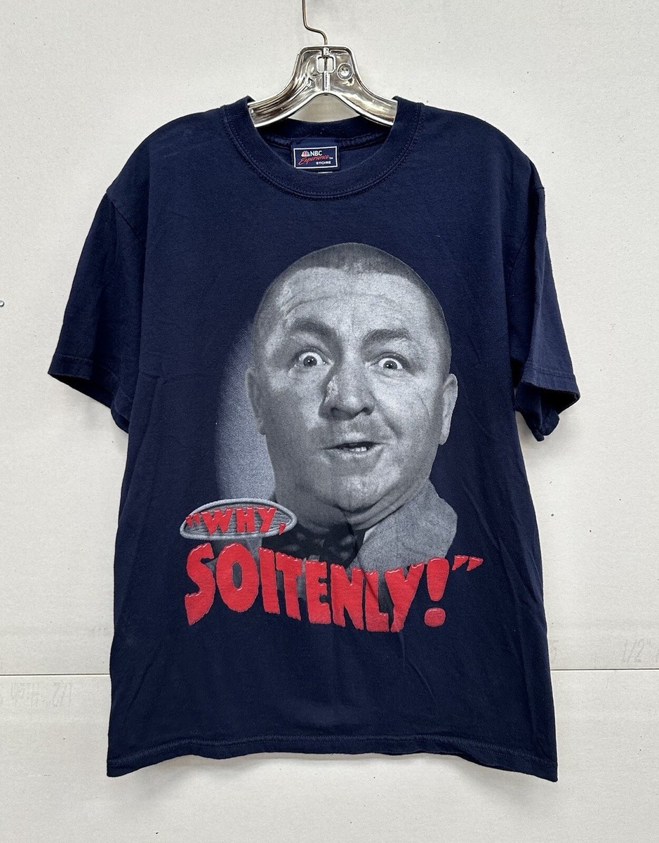 Vintage 1999 Curly Three Stooges TV Promo T-Shirt Why Soitenly