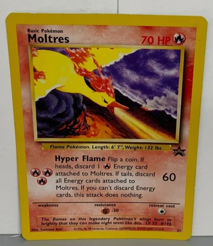 Pokémon Moltres Promo 21/53 AOKI ERROR Black Star Promo 2000