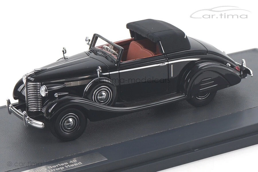 Buick Serie 40 Lancefield Drop Testa 1938 Nero Matrix Scala Modello 1:43 MX502 - Immagine 2 di 4