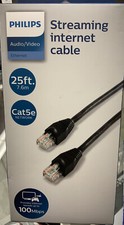 Philips Audio Video Streaming Internet Cable 25 Ft Long Cat5e Network 100 Mbps