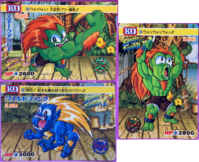 Blanka Set of 3 Street Fighter 2 Super Famicom TCG Video Game Card