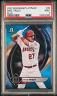 2022 Bowman Platinum Mike Trout Blue /150, #90 PSA 9 LOW POP Angels