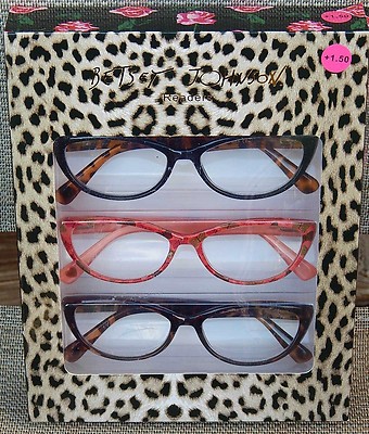 New Betsey Johnson colorful reading glasses +1.5 s-l400.jpg main image 4