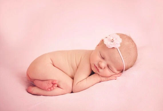 Newborn Photo Prop: Pink Bean Bag Blanket for Newborn Photo Shoot