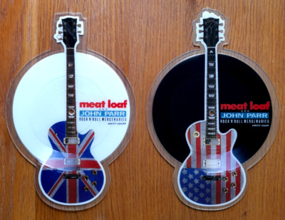 EX! Meat Loaf John Parr Rock n Roll Mercenaries 2 x Shaped Vinyl Picture Disc
